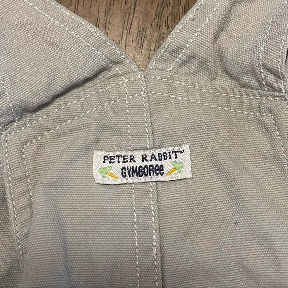 Gymboree Baby Peter Rabbit Beige Overalls Embroidered 12-18 Months